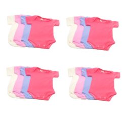 Body de Bebê Liso Manga Curta Suedine para Doação