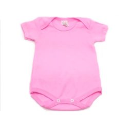 Body de Bebê Liso Manga Curta Suedine para Doação