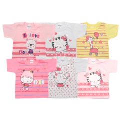 Camiseta de Bebe para Doação Manga Curta Puff