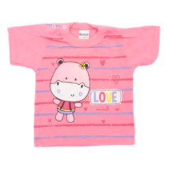Camiseta de Bebe para Doação Manga Curta Puff