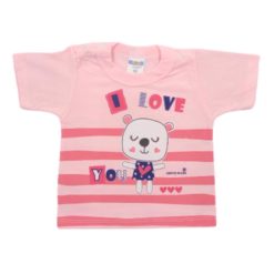 Camiseta de Bebe para Doação Manga Curta Puff