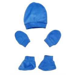 Kit Plush Sapatinho touca e luva bebê