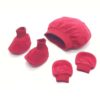 Kit Plush Sapatinho touca e luva bebê