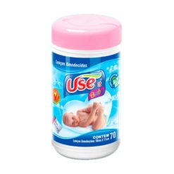 Pote de Lenço Umedecido para Bebê com 70 Lenços