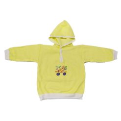 Blusa com Capuz de Bebê para Doação - Amarelo