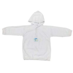 Blusa com Capuz de Bebê para Doação - Branco