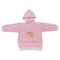 Blusa com Capuz de Bebê para Doação - Rosa