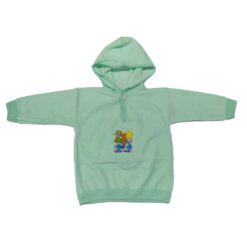 Blusa com Capuz de Bebê para Doação - Verde