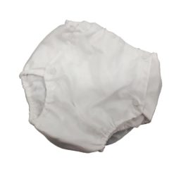 Calça Plástica de Bebê com 6 peças Branca