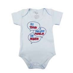 Body de Bebê Estampado para Doação Manga Curta - Suedine
