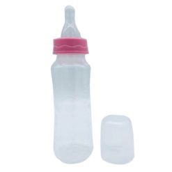 mamadeira transparente com rosa