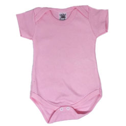 Body de Bebê Manga Curta Liso para doação - Canelado