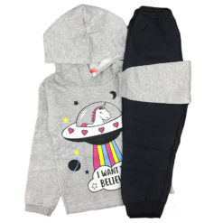 Conjunto Infantil Estampado Manga Longa Moletom Básico